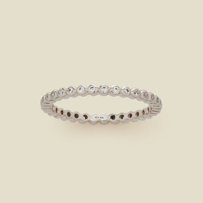 CZ Poppy Eternity Band Ring Silver / 5 Ring