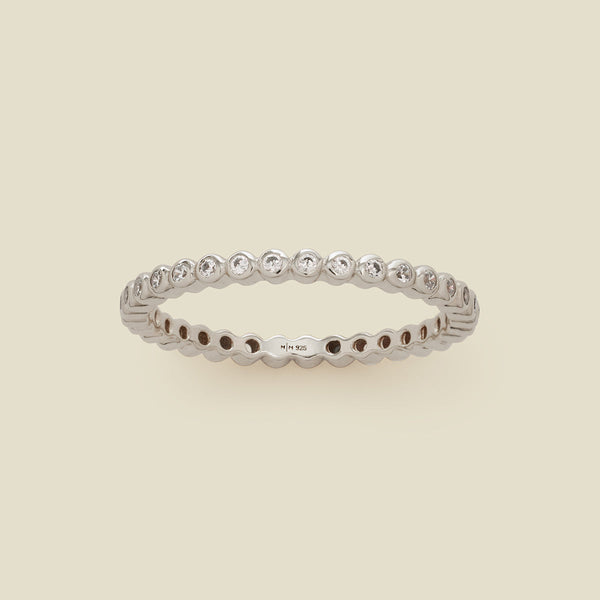 CZ Poppy Eternity Band Ring Silver / 5 Ring