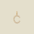 CZ Poppy Initial C Charm Gold Vermeil Add Ons