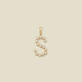 CZ Poppy Initial S Charm Gold Vermeil Add Ons