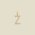 CZ Poppy Initial Z Charm Gold Vermeil Add Ons