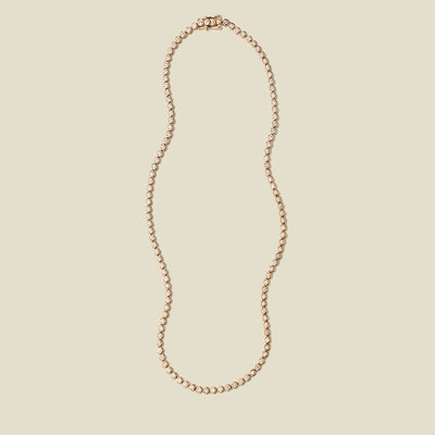 CZ Poppy Tennis Necklace Gold Vermeil Necklace