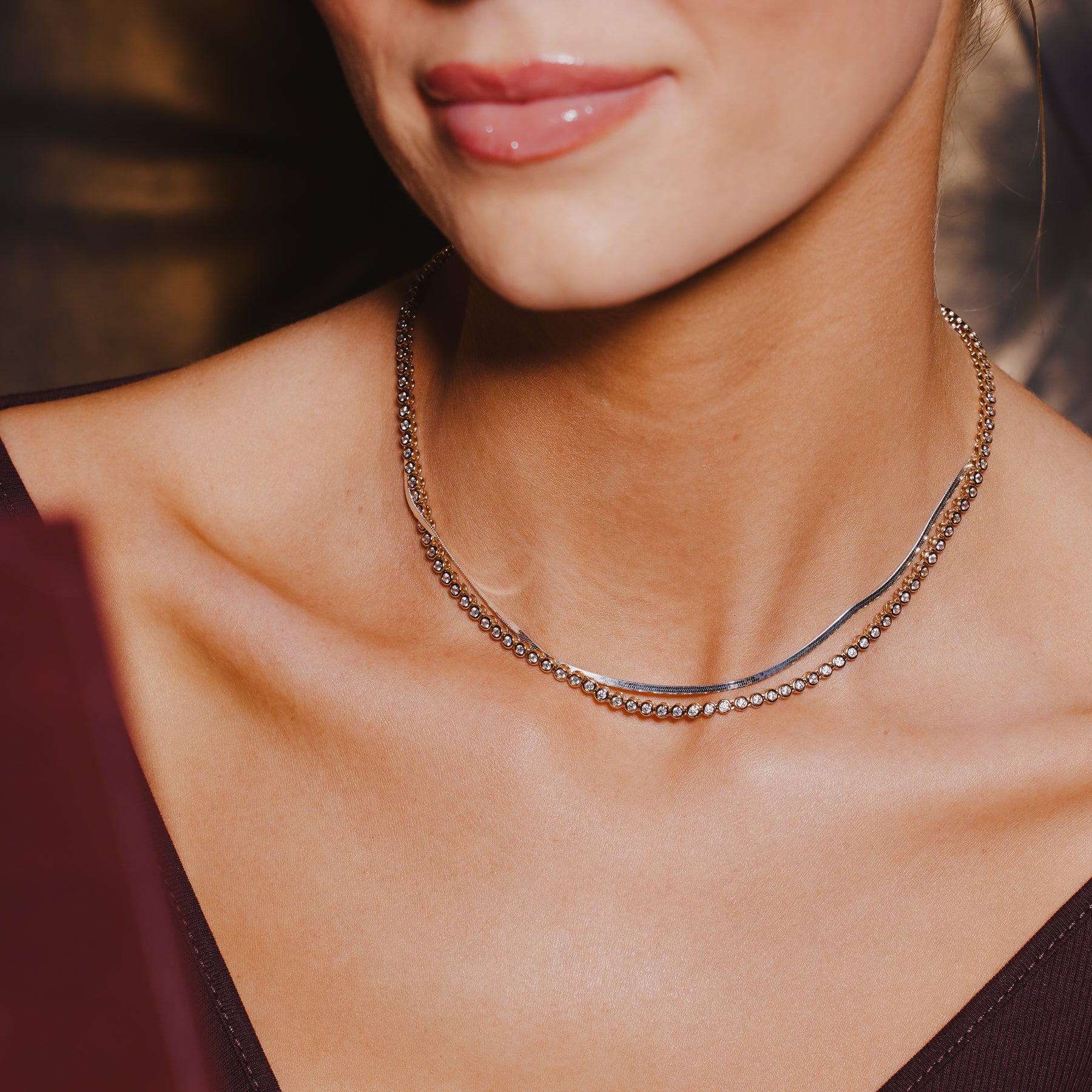 Poppy CZ Tennis Necklace | Made By Mary