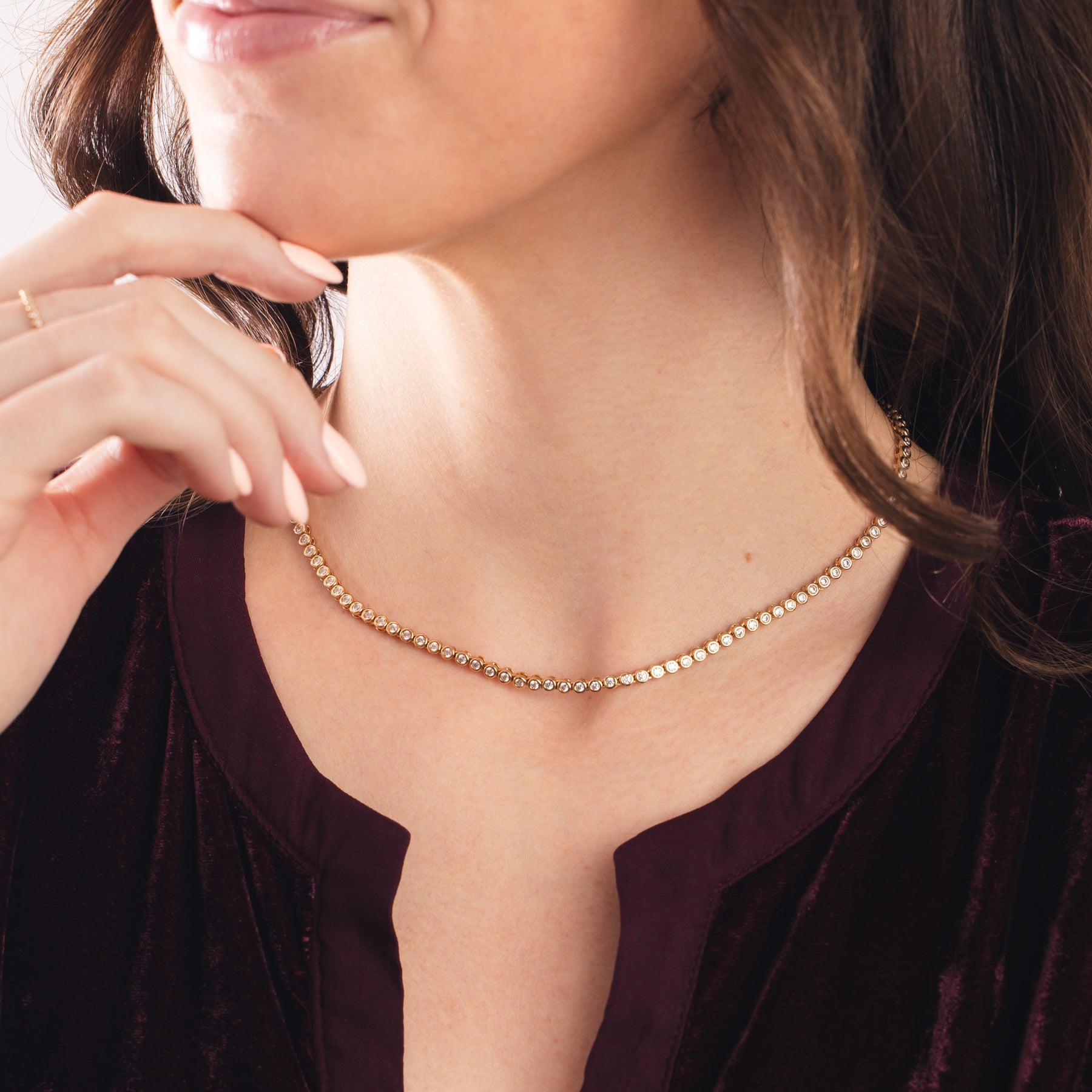 Poppy CZ Tennis Necklace | Made By Mary