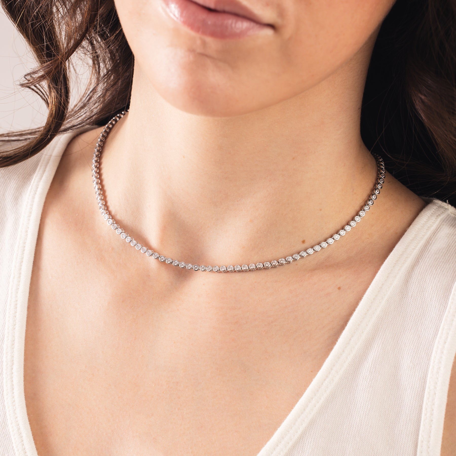 Poppy CZ Tennis Necklace | Made By Mary