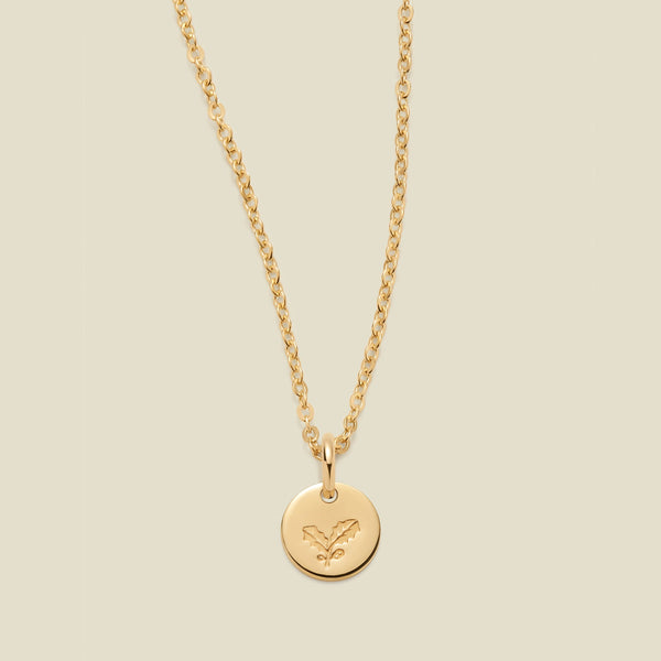 December Birth Flower Necklace Gold Filled / 1/4" / 16"-18" Necklace