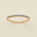 December Birthstone Stacking Ring Gold Vermeil / 5 Ring
