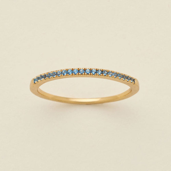 December Birthstone Stacking Ring Gold Vermeil / 5 Ring