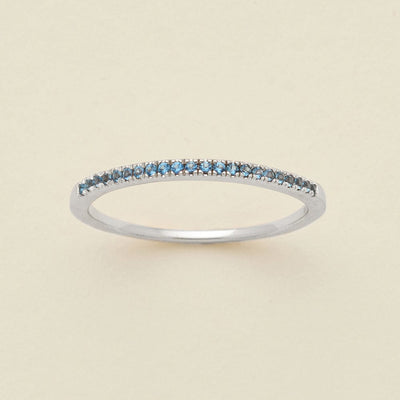 December Birthstone Stacking Ring Silver / 5 Ring