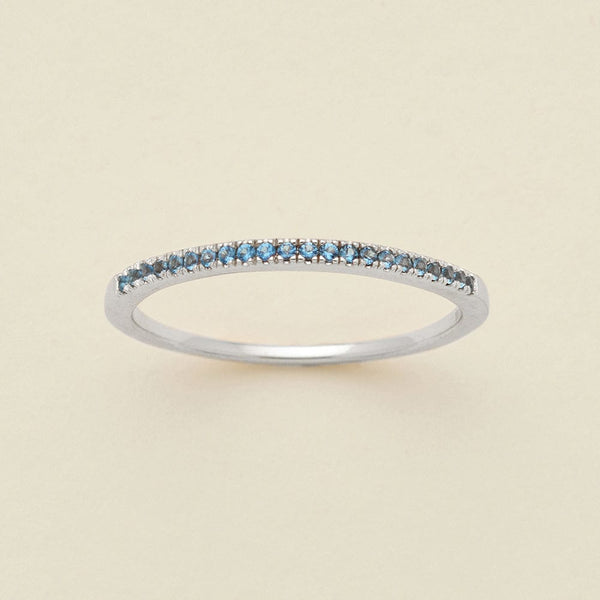 December Birthstone Stacking Ring Silver / 5 Ring