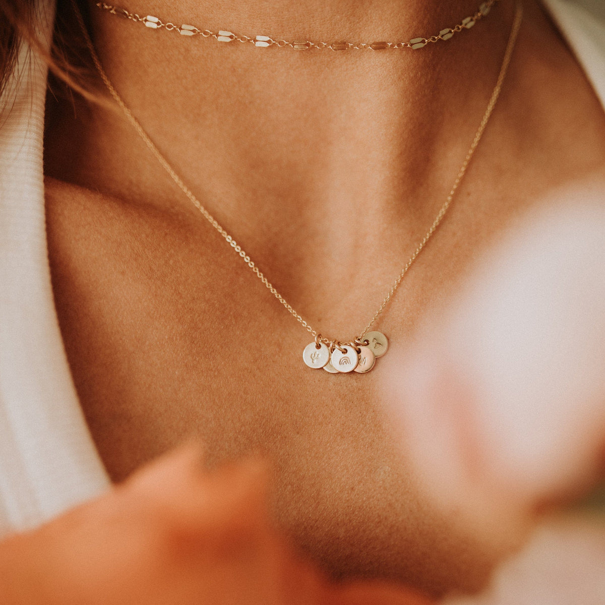 Evie Charm Stacker Disc Necklace (archive) Necklace