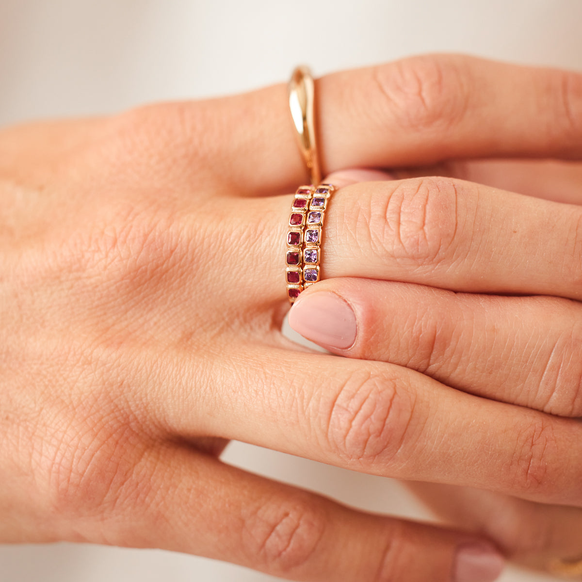 February Birthstone Eternity Ring Ring