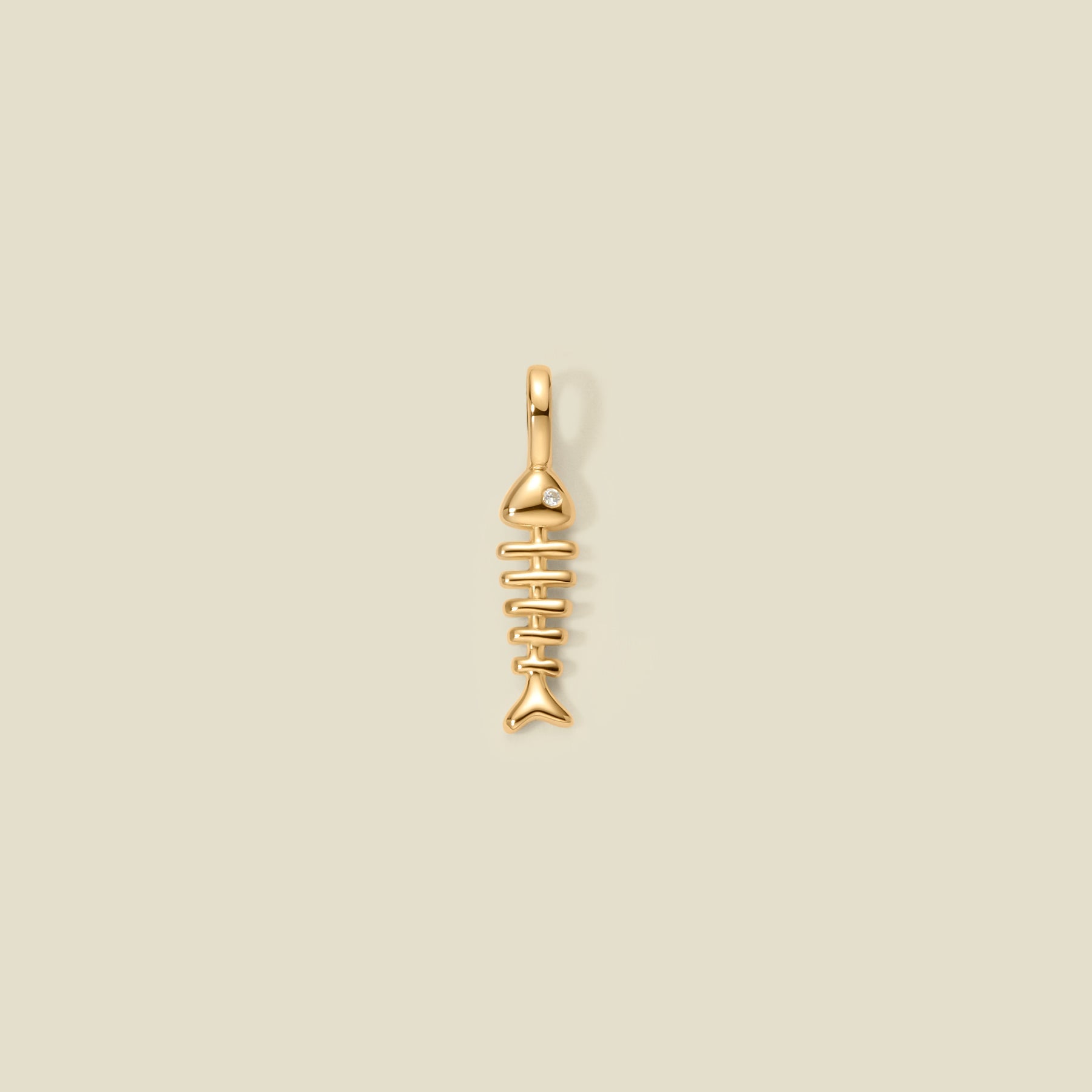 Fishbone Charm Gold Vermeil Add Ons