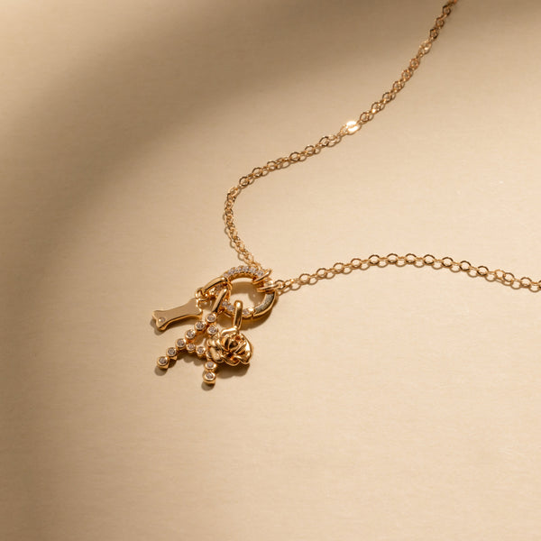 Flat Cable Charm Necklace Necklace