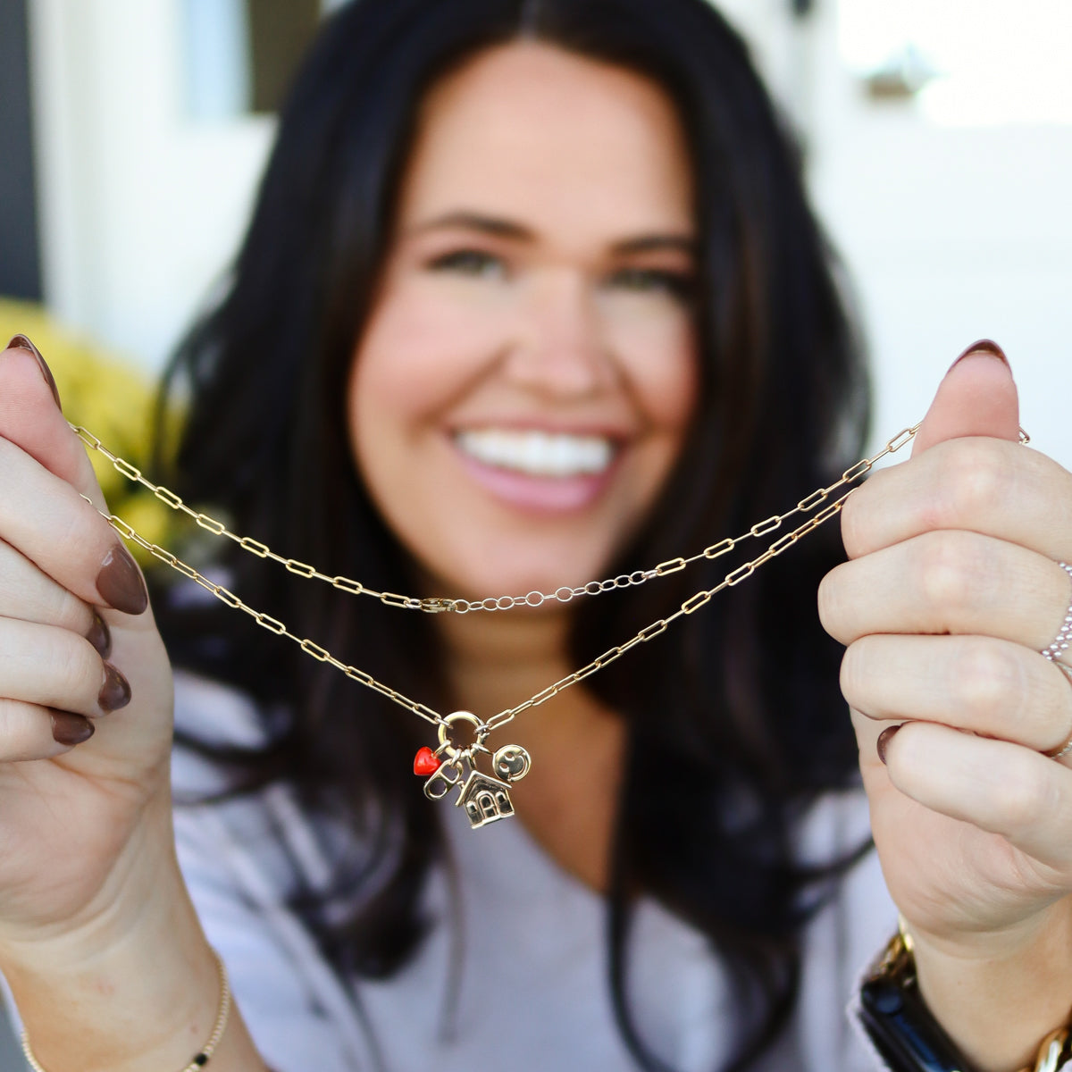 Fullmhouse Charm Necklace Gold Filled Necklace