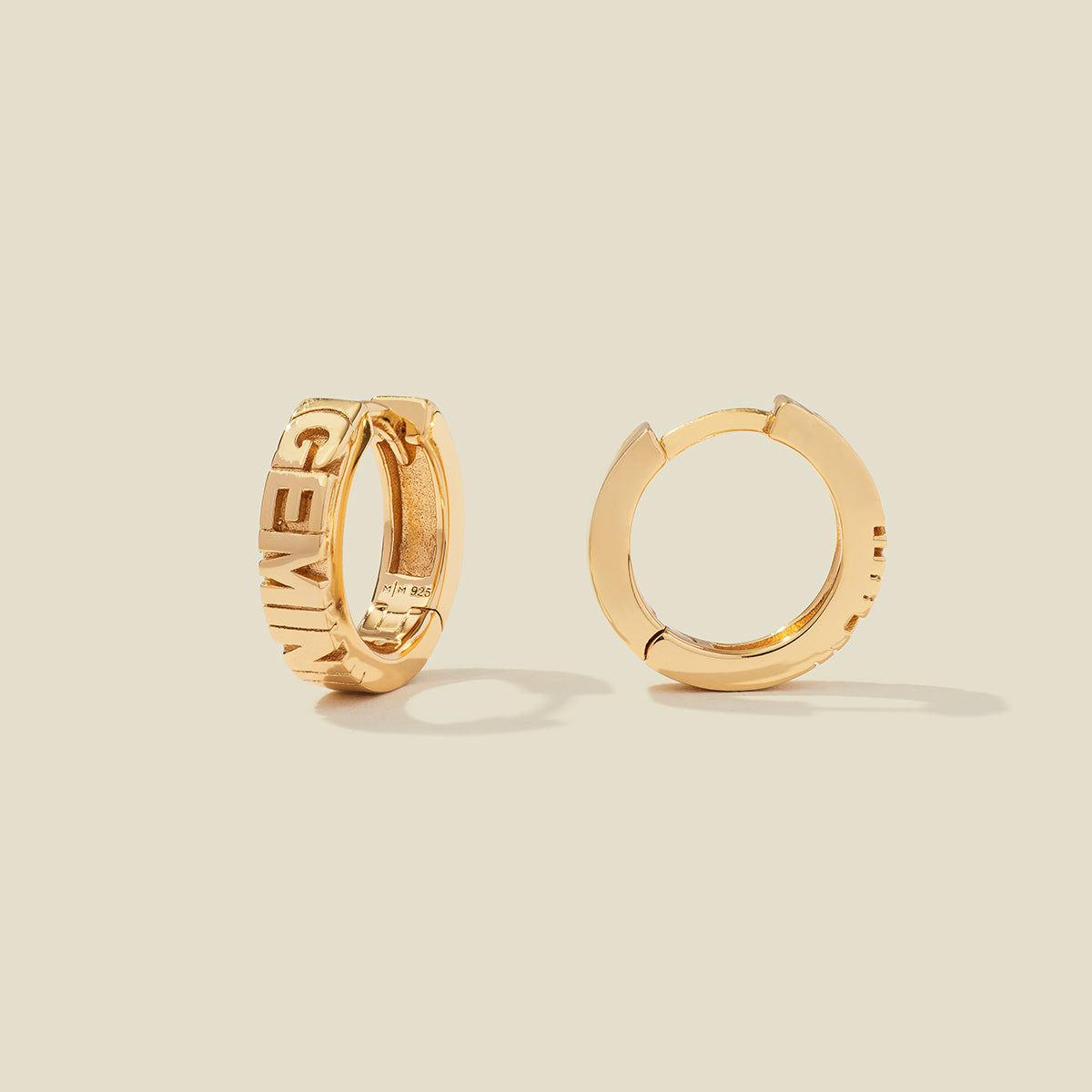 Gemini Huggie Hoop Earrings Final Sale
