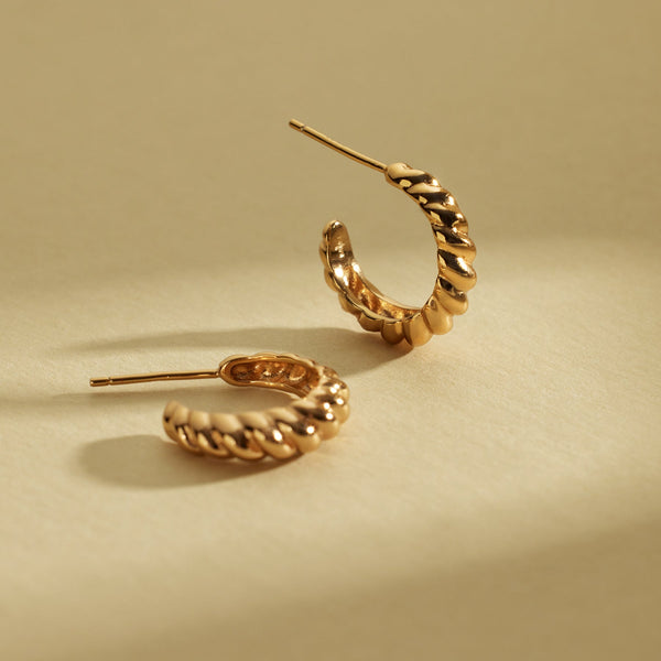 Gloss Croissant Hoop Earrings Earring