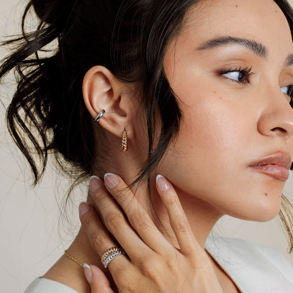 Gloss Croissant Hoop Earrings Earring