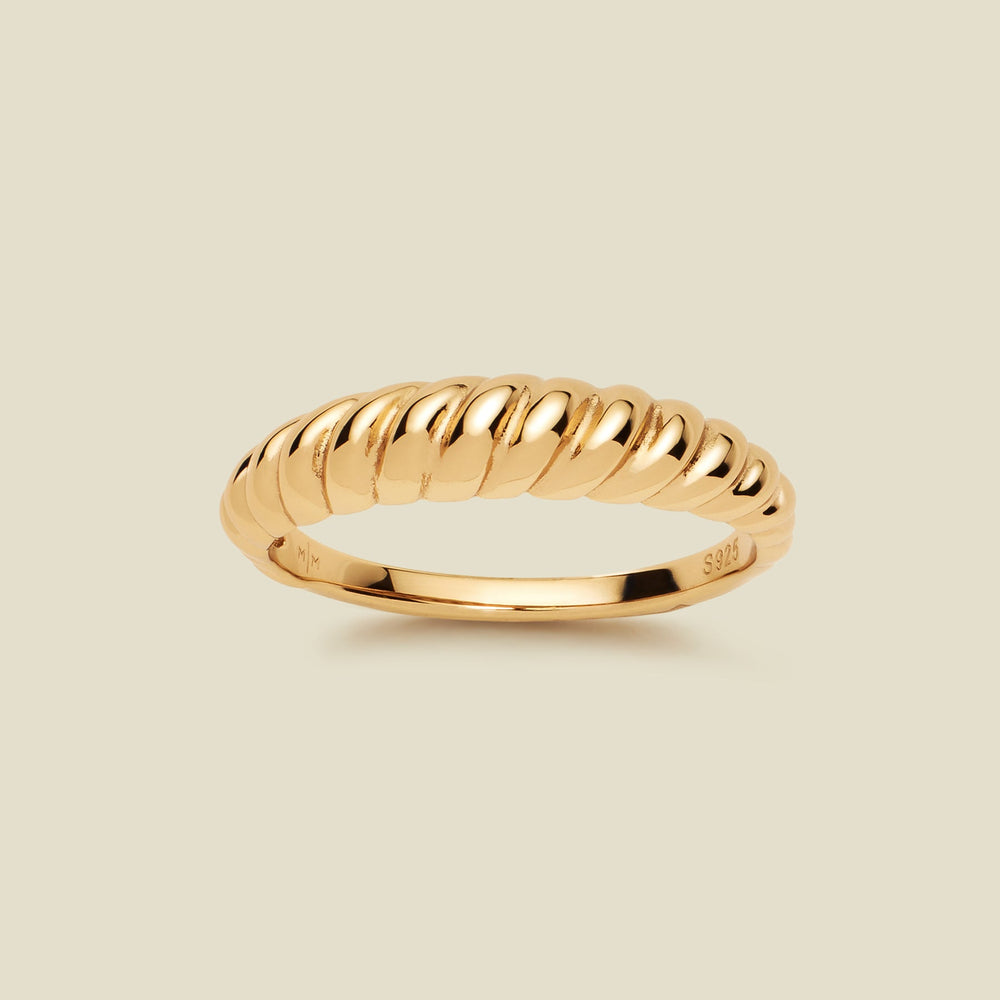 Gloss Croissant Ring Gold Vermeil / 5 Ring