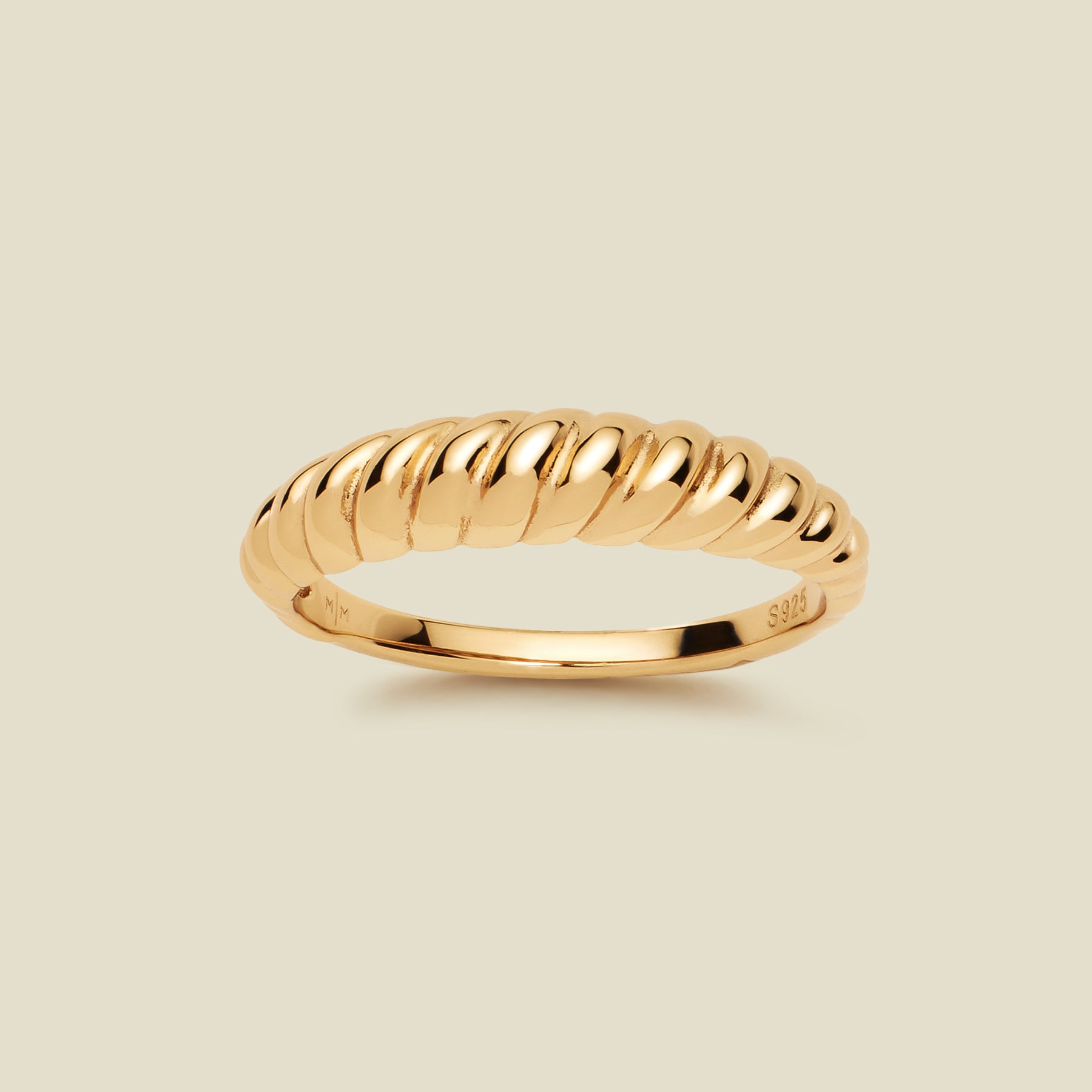 Gloss Croissant Ring Gold Vermeil / 5 Ring