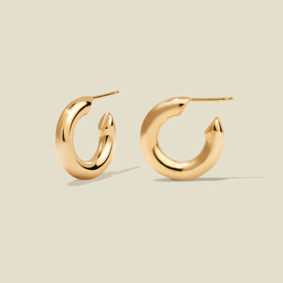 Gloss Hoop Earrings Gold Filled / 20mm Earring