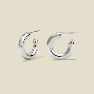 Gloss Hoop Earrings Silver / 20mm Earring
