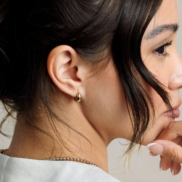 Gloss Huggie Hoop Earrings Earring