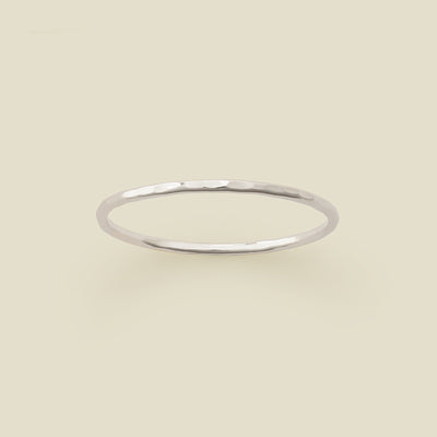 Hammered Stacking Ring Silver / 5 Ring