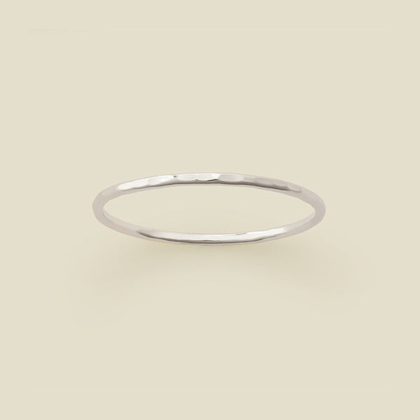 Hammered Stacking Ring Silver / 5 Ring