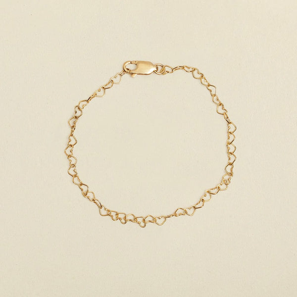 Heart Chain Bracelet Silver / 6.5