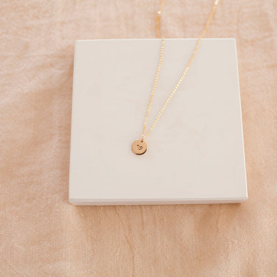 Heart Disc Necklace - 3/8" Necklace
