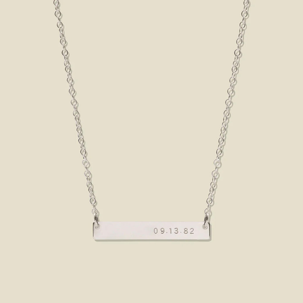 Made By Mary Name Bar Necklace—1.25
