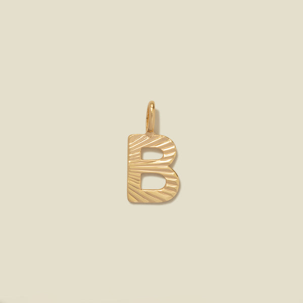 Initial B Charm Gold Vermeil Add Ons