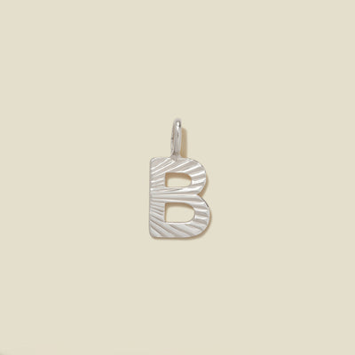 Initial B Charm Silver Add Ons