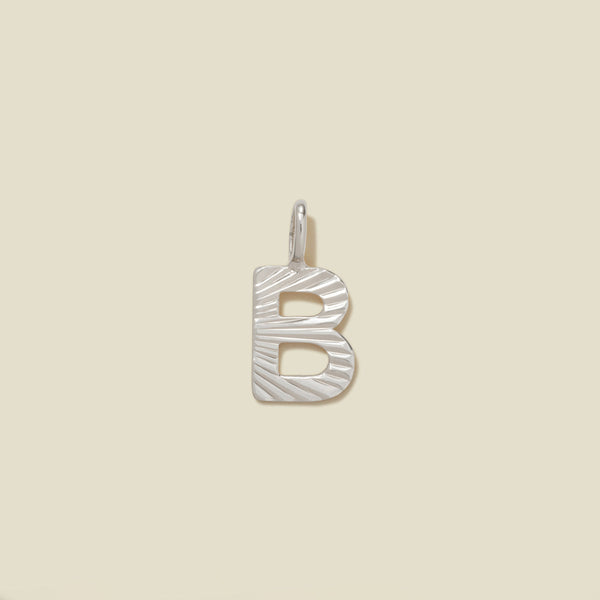Initial B Charm Silver Add Ons