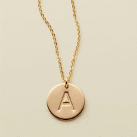 Initial Disc Necklace | 1/2" Disc