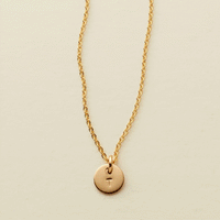 Initial Disc Necklace | 1/4" Disc