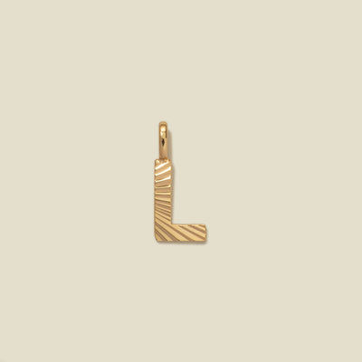 Initial L Charm Gold Vermeil Add Ons