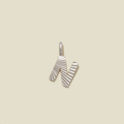 Initial N Charm Silver Add Ons