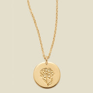 January Birth Flower Necklace | Gold, Rose Gold, Silver | Birth Flower Necklace