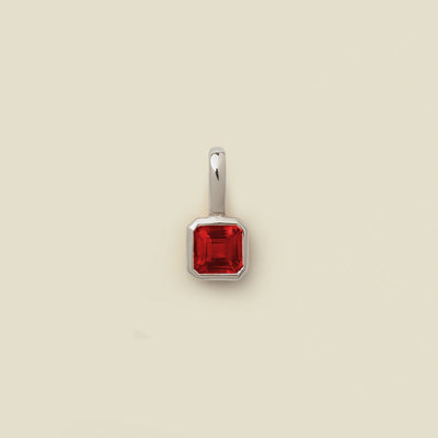 January Birthstone Charm Silver Add Ons