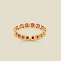 January Birthstone Eternity Ring Gold Vermeil / 5 Ring