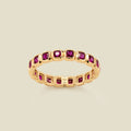July Birthstone Eternity Ring Gold Vermeil / 5 Ring