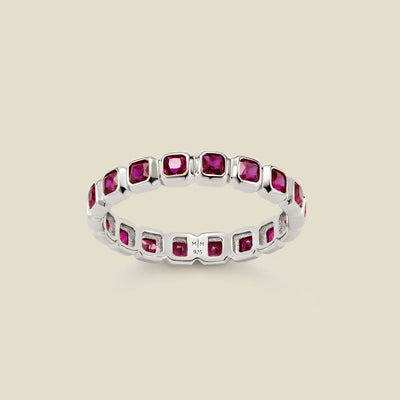 July Birthstone Eternity Ring Silver / 5 Ring