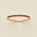 July Birthstone Stacking Ring Gold Vermeil / 5 Ring