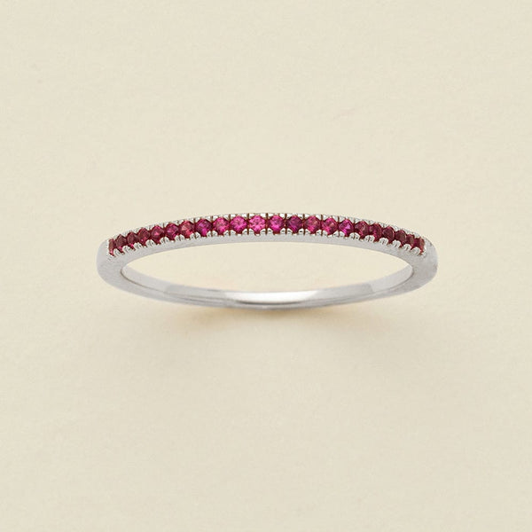 July Birthstone Stacking Ring Silver / 5 Ring