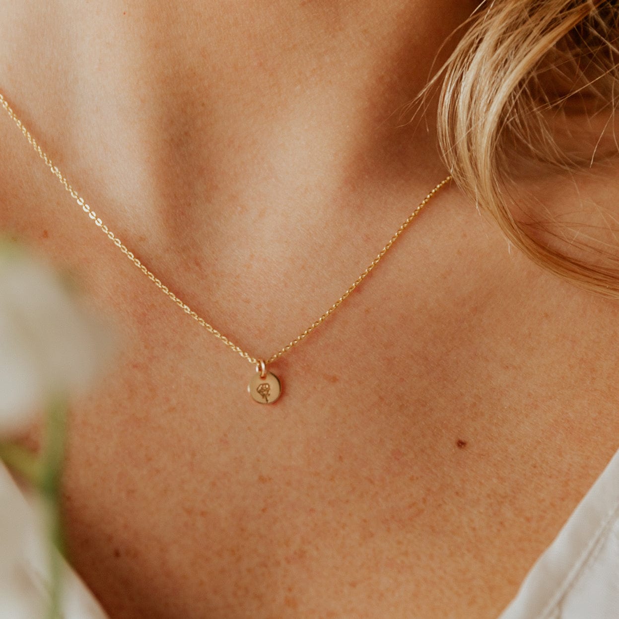 June Birth Flower Necklace | Gold, Rose Gold, Silver | Birth