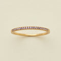 June Birthstone Stacking Ring Gold Vermeil / 5 Ring