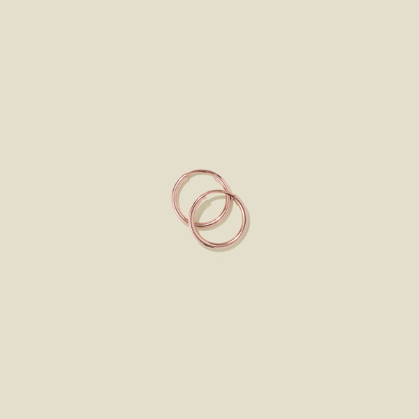 Live In Hoop Earrings Rose Gold Filled / 12mm Earring