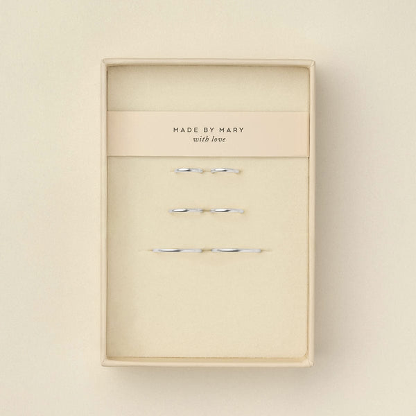 Live In Hoops Trio Set Silver Jewelry Set